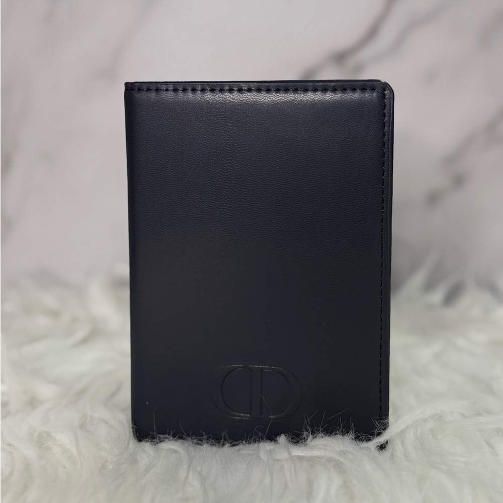 *SOLD* DIOR Navy Blue Leather Passport Wallet